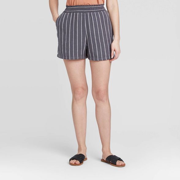 Women's Striped High-Rise Pull-On Shorts - Universal Thread™ | Target