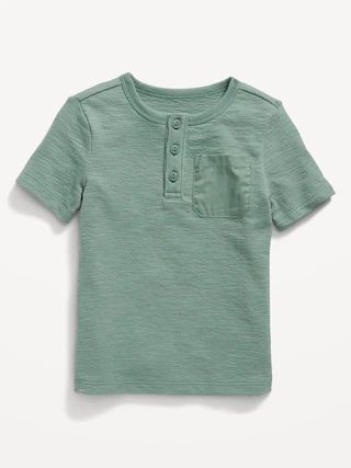 Jacquard-Knit Henley Pocket T-Shirt for Toddler Boys | Old Navy (US)