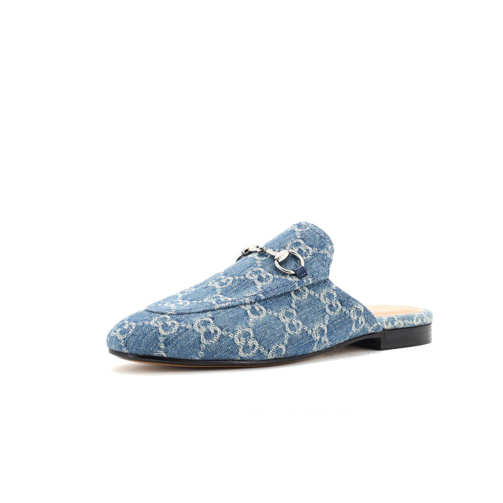 Women's Princetown Mules GG Denim | Rebag
