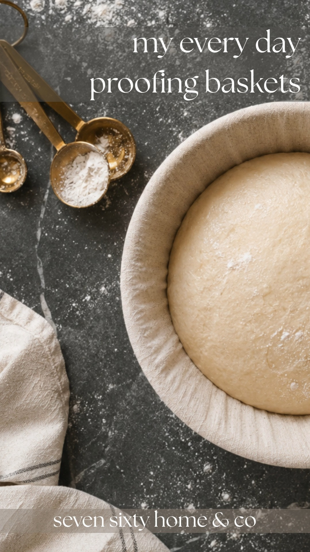 Round proofing basket for sourdough that's become one of my most-used baking tools. A quality banneton helps dough hold its shape while proofing, creates better oven spring, and leaves behind the beautiful flour pattern that makes homemade bread feel extra special.

If you're learning sourdough or looking to upgrade your baking essentials, this is one of those tools that's worth buying once and using for years. It's the basket I reach for every single bake.

Everything is linked in LTK. 

 #LTKHome