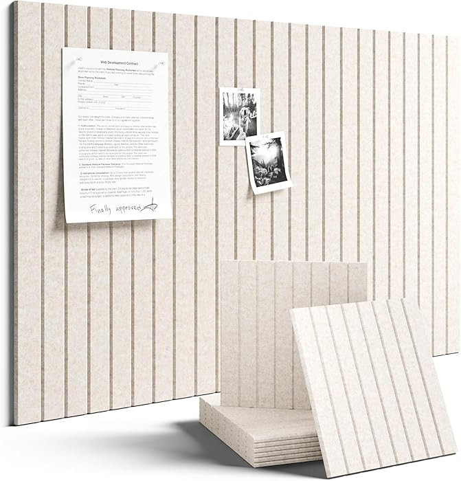 Fluxynara Large Felt Bulletin Board 36" x 24" Cork Board Alternative-6 Pack with 40 Safe Removabl... | Amazon (US)