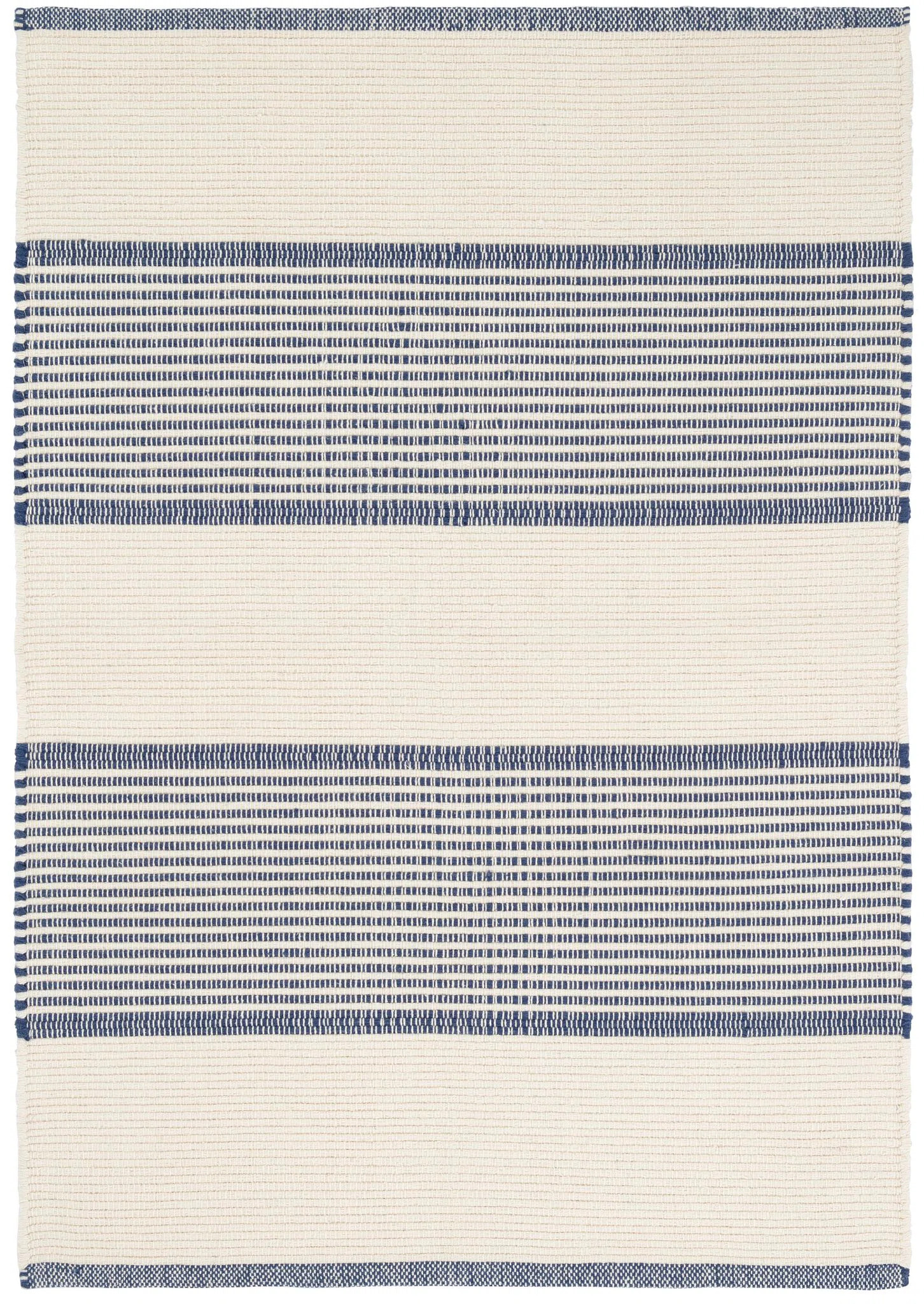 La Mirada Navy Handwoven Cotton Rug | Wayfair North America