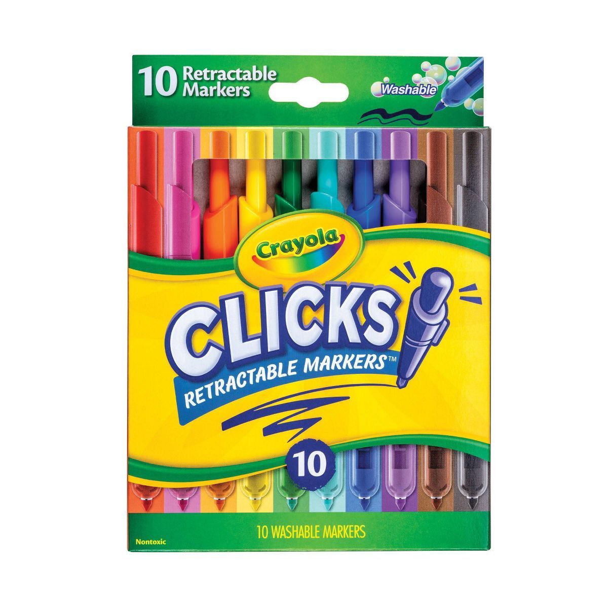 Crayola 10ct Clicks Retractable Markers | Target
