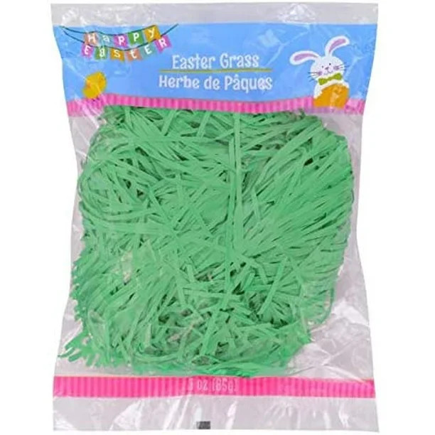 Green Easter Grass 3oz Bag for Easter Baskets, Table Decorations, Holiday Parties and Gifts | Walmart (US)