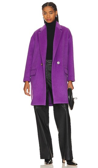 Oversized Wool Coat in Amaranth Purple | Revolve Clothing (Global)