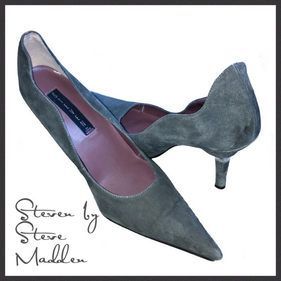 Steven by Steve Madden Gray Suede Heels Size 8.5M | Poshmark