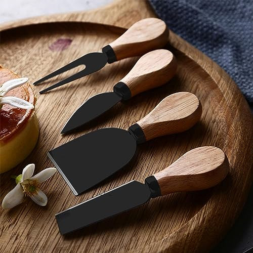 7 Piece Cheese Knife Set for Charcuterie Board Cheese Knife Set Charcuterie Accessories Cheese Board Knife Set Black Cheese Knife Set Charcuterie Knives and Spreaders Charcuterie Utensils | Amazon (US)