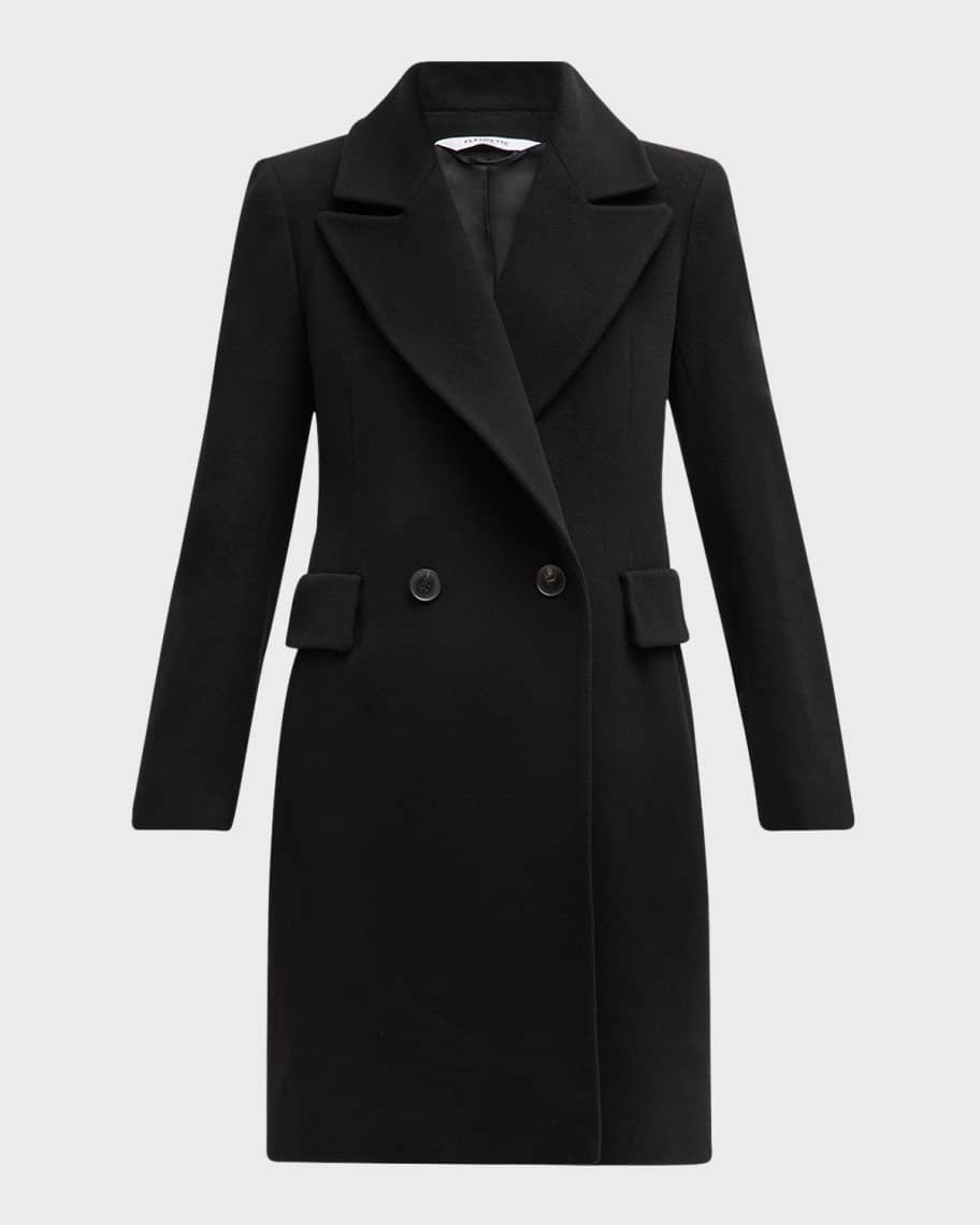 Cami Double-Breasted Short Wool Coat | Neiman Marcus