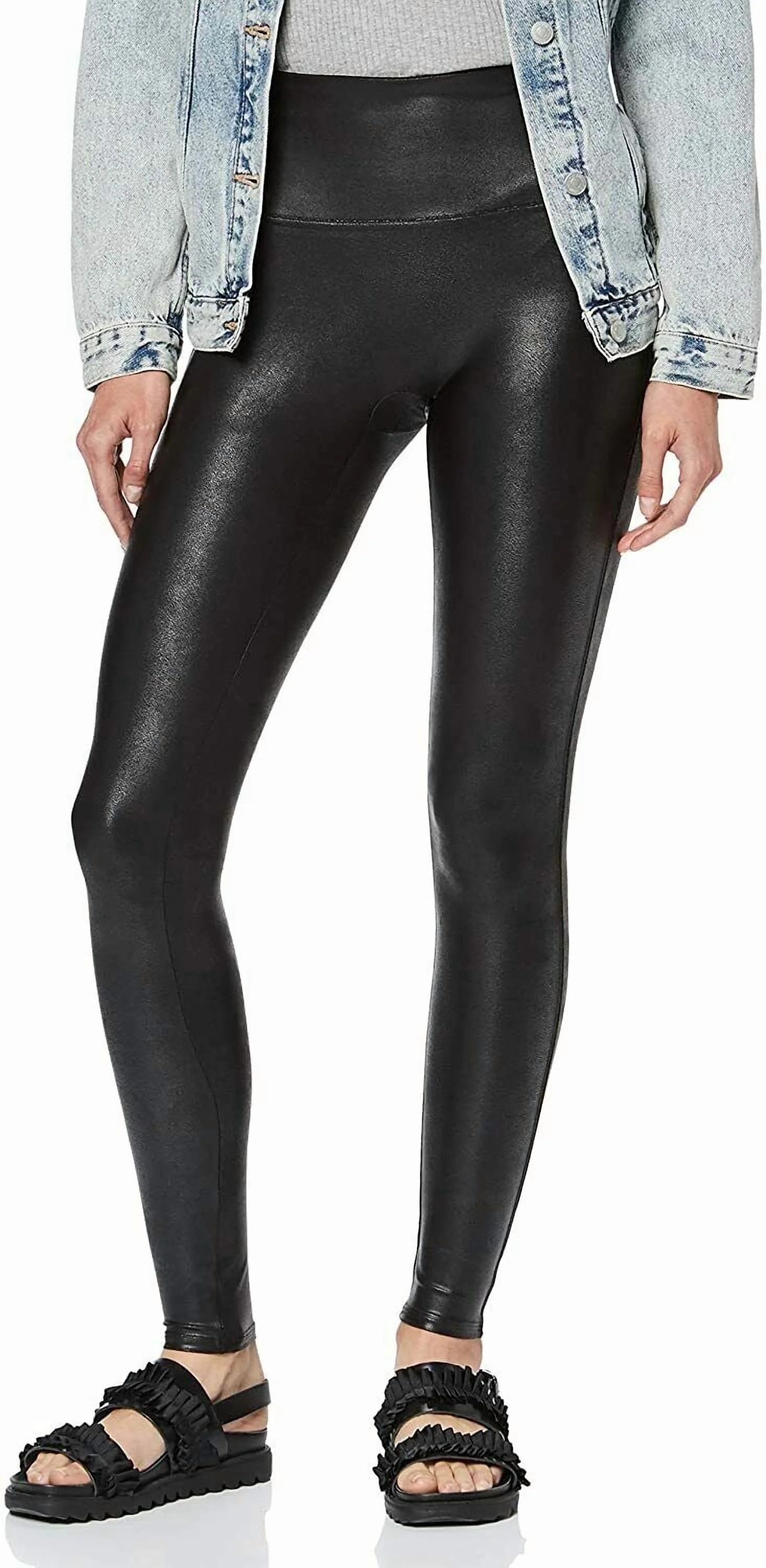 SPANX Women's Faux Leather Leggings Black S | Walmart (US)