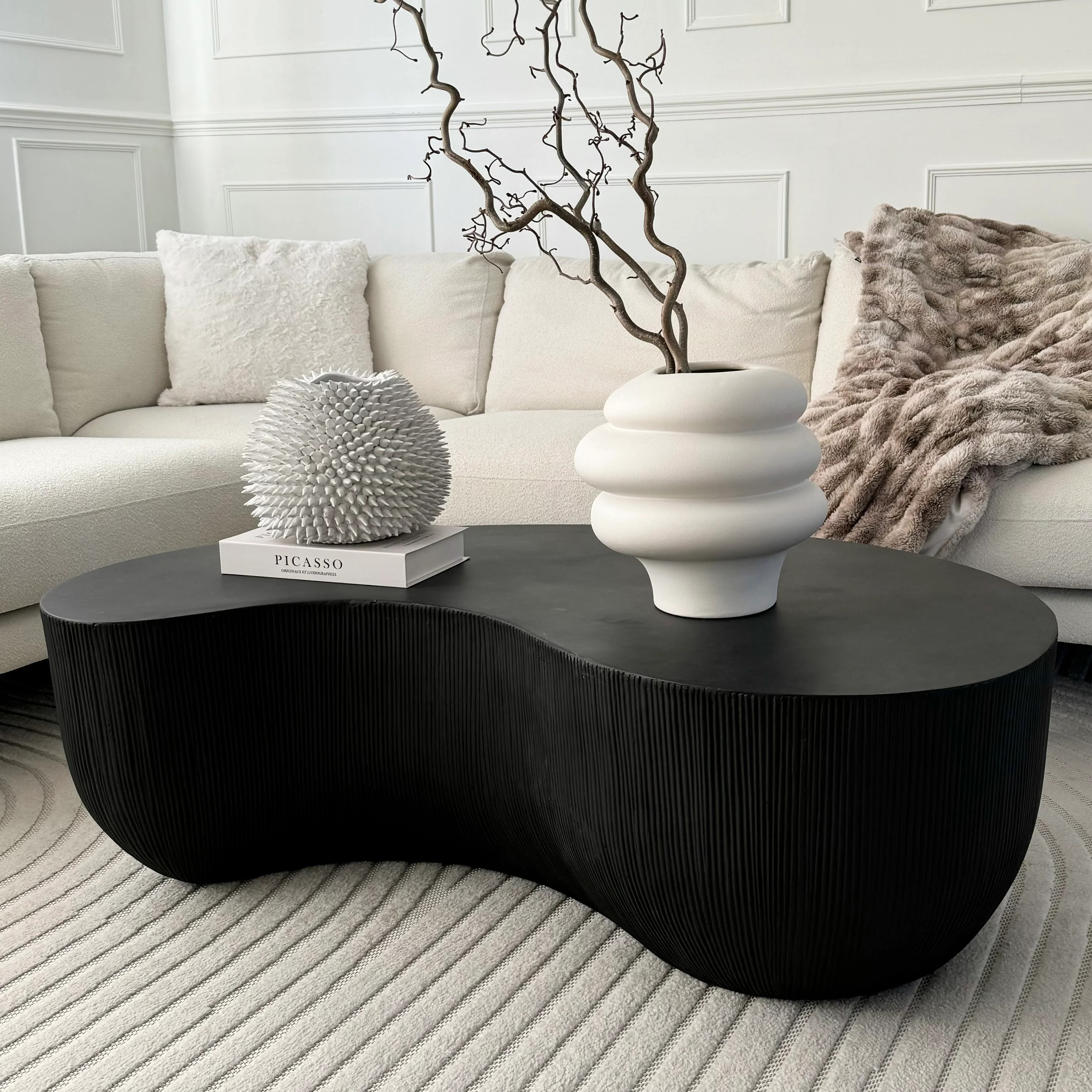 Leonardo - Minimal Onyx Shaped Coffee Table Large | William Wood