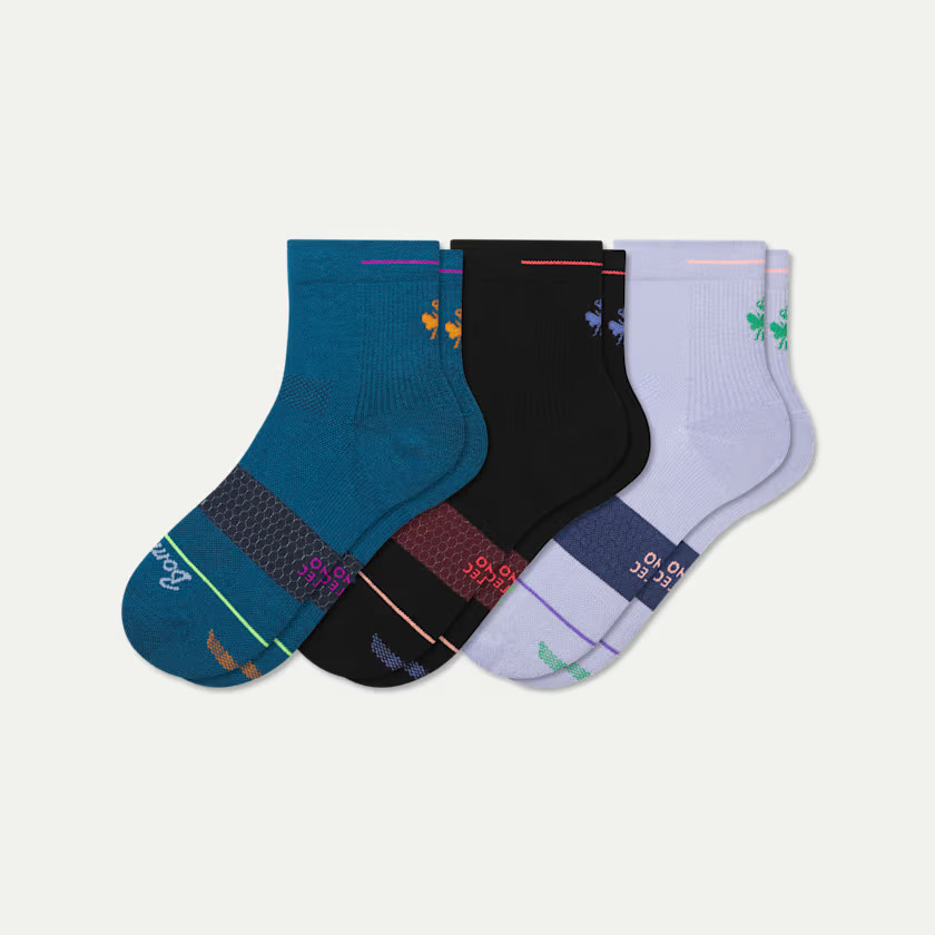 Women's Merino Wool Blend Athletic Quarter Sock 3-Pack | Bombas