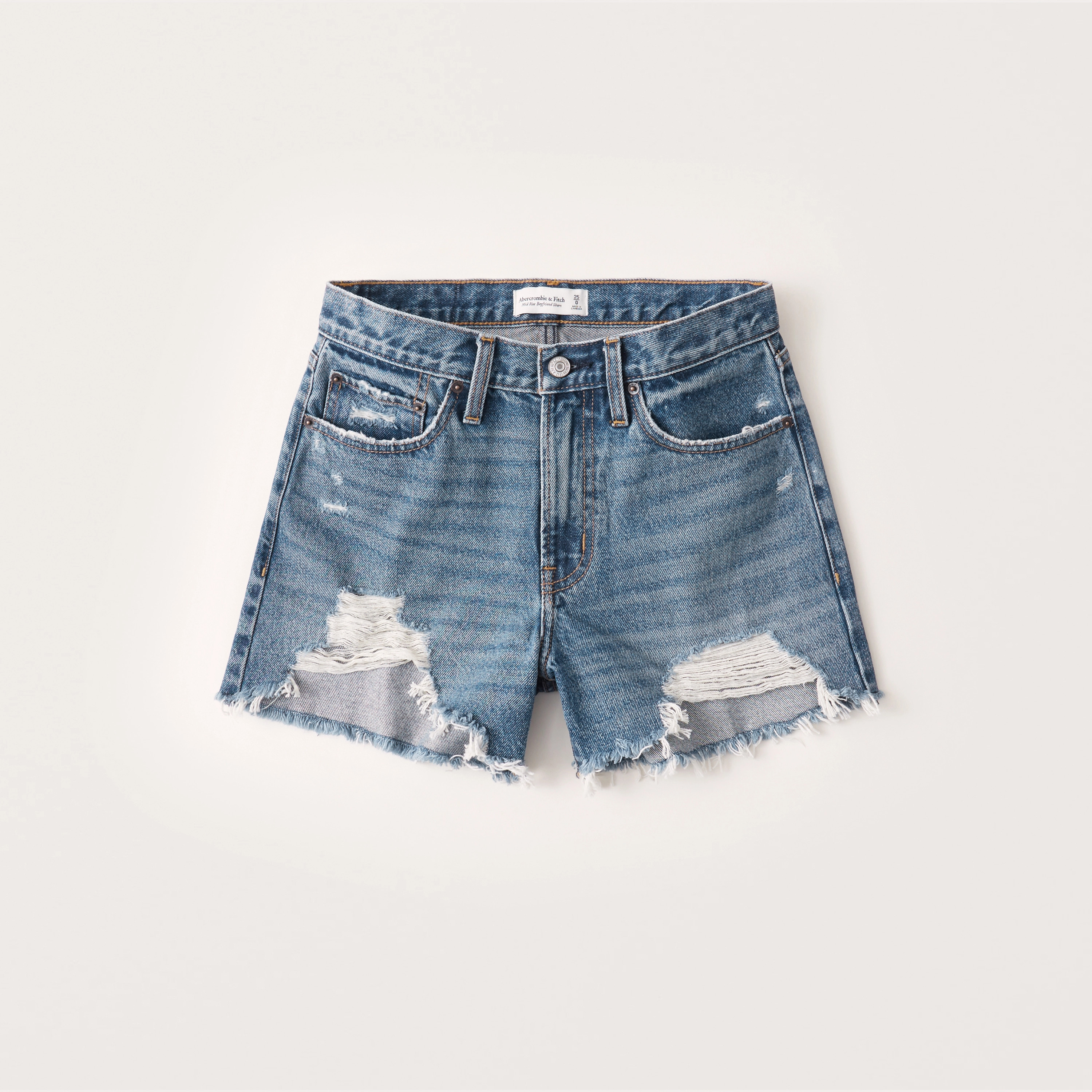 Mid Rise Boyfriend Shorts | Abercrombie & Fitch (US)