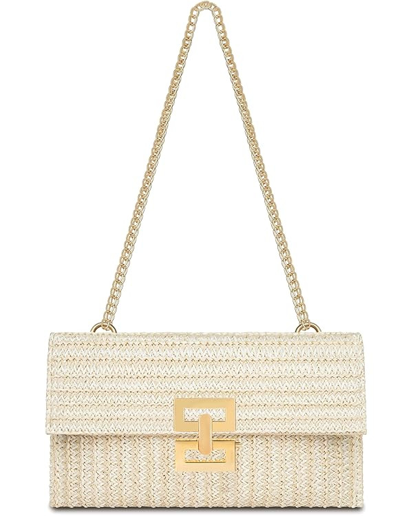Liadreem Straw Clutch Purse for Women Designer Evening Handbag Summer Beach Shoulder Crossbody Ba... | Amazon (US)