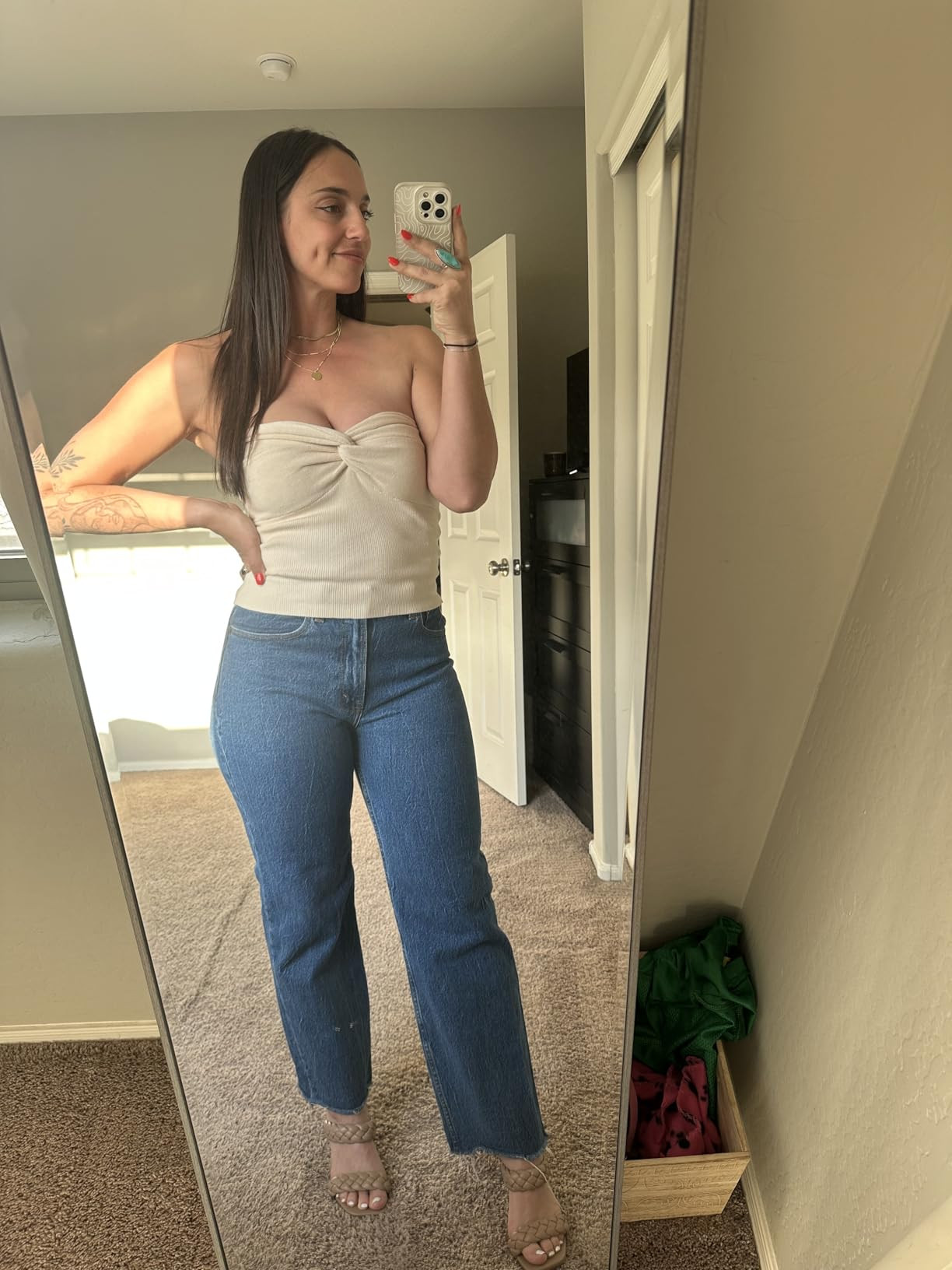 EFAN Womens Tube Tops Summer Outfits 2025 Casual Beach Vacation Clothes Sweaters Strapless Sleeve... | Amazon (US)