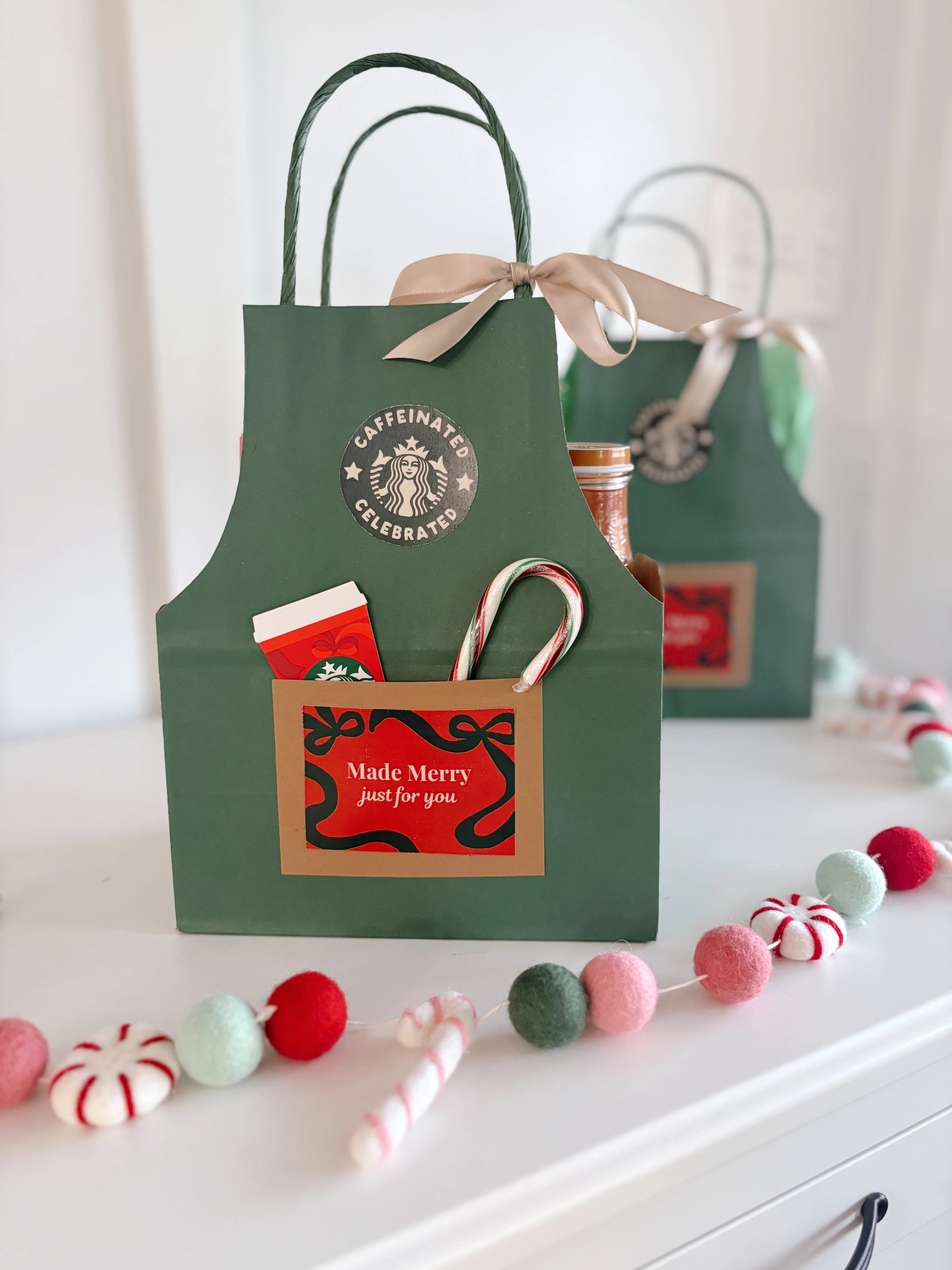 Made Merry Just for You | Starbucks Gift Tags | The Letter Vee