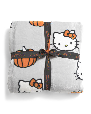 Pumpkin Bows Blanket | TJ Maxx