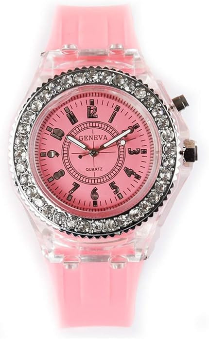 CdyBox Silicone Bling Women Men Watch LED Luminous Colorful Lights Sport Watches Wristwatch | Amazon (US)