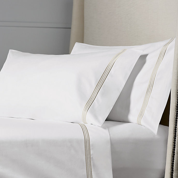 Frontgate Resort Collection™ Ladder Stitch Sateen Sheet Set | Frontgate