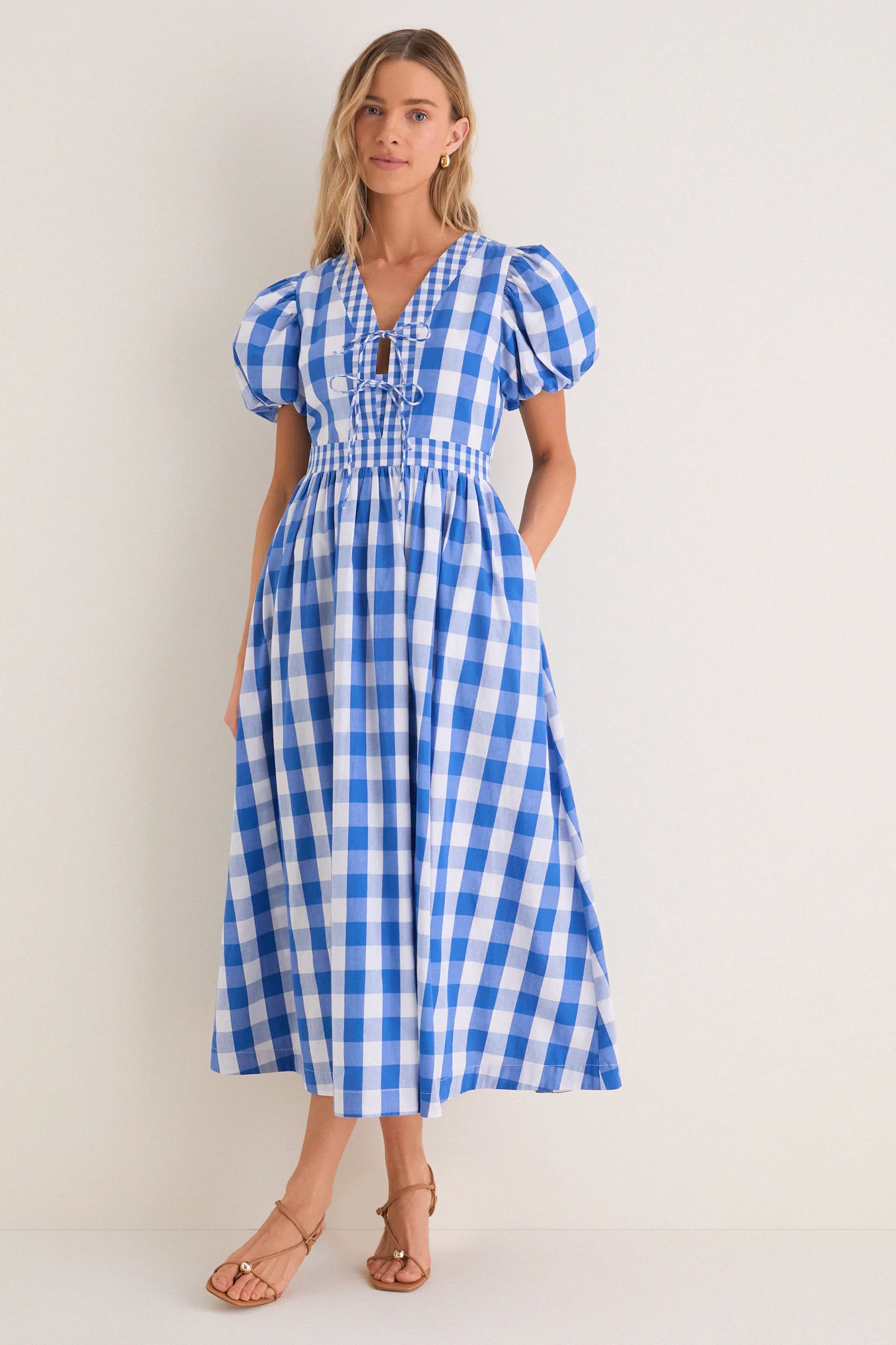 Blue Gingham Prim Maxi Dress | Tuckernuck (US)