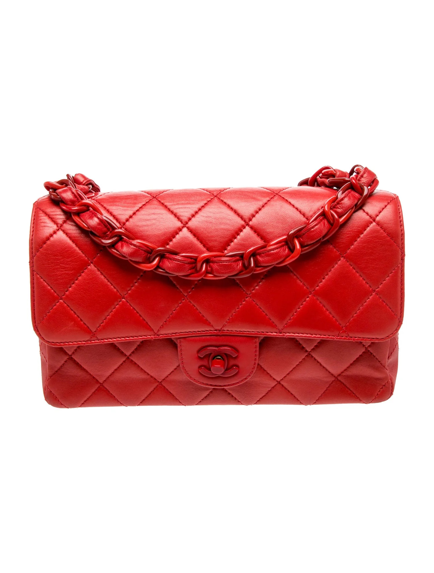 Medium Resin Chain Single Flap Bag | The RealReal