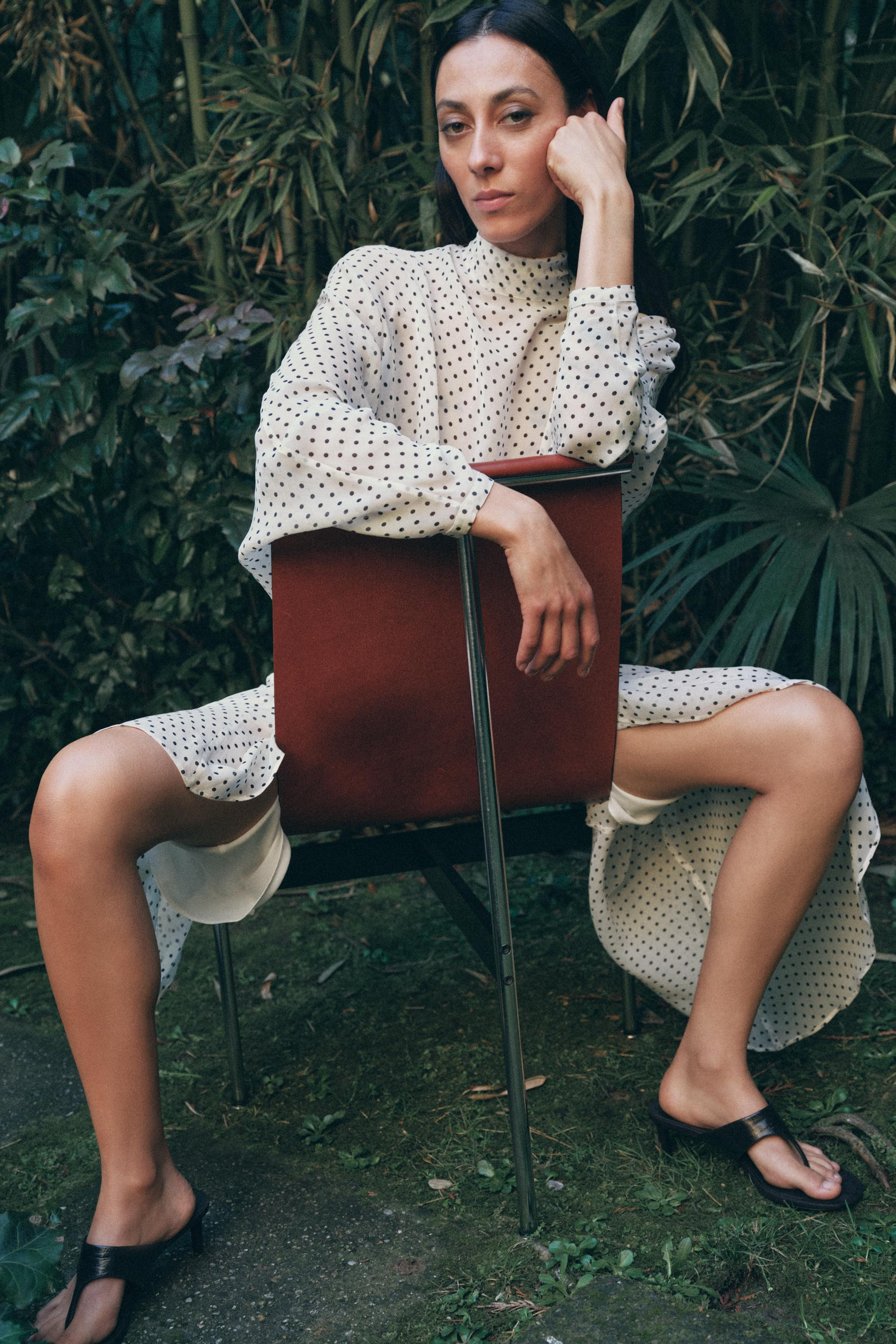 ZW COLLECTION DOT MIDI SKIRT | Zara UK