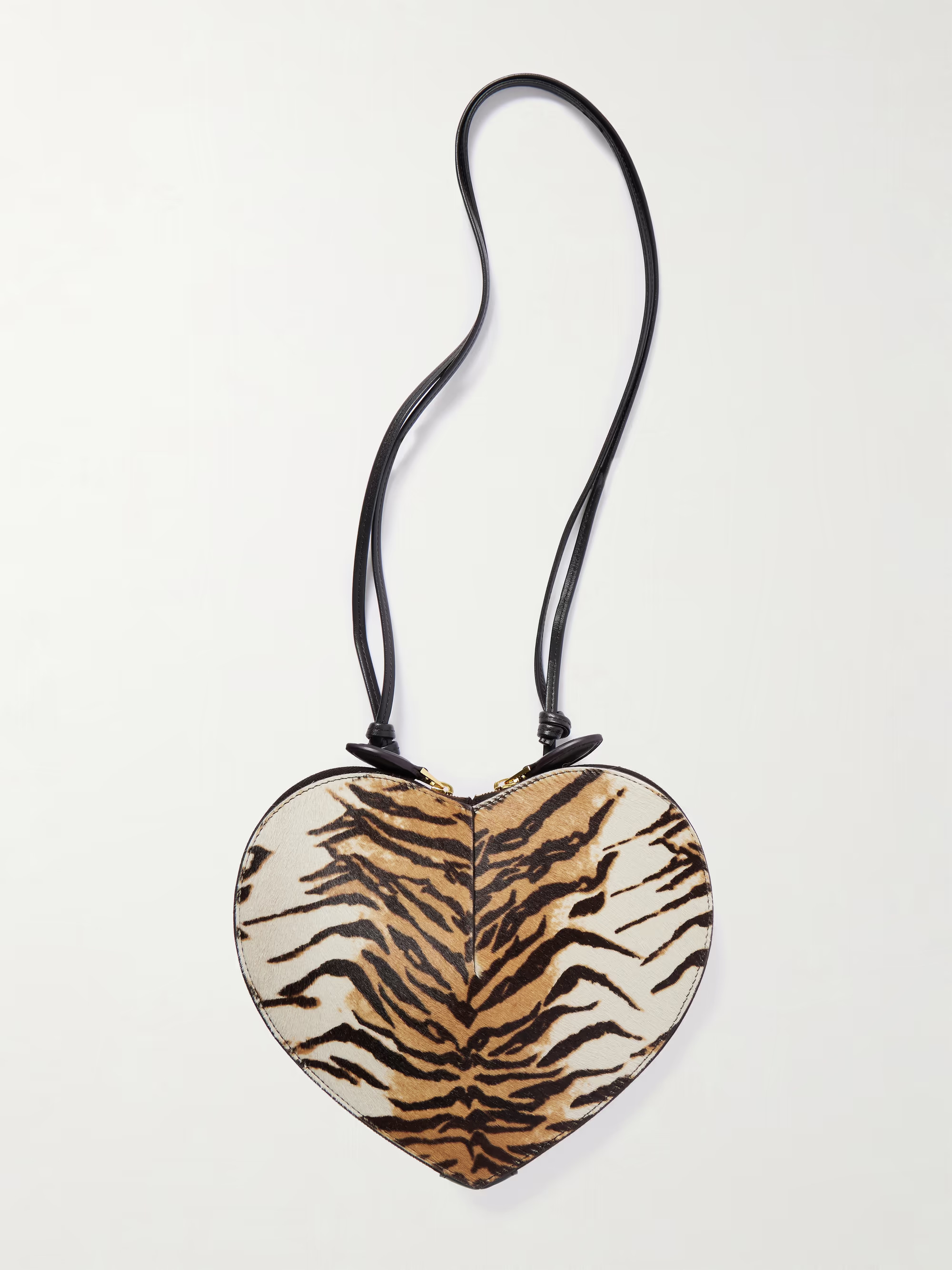 Le Coeur animal-print leather-trimmed calf hair shoulder bag | NET-A-PORTER (US)