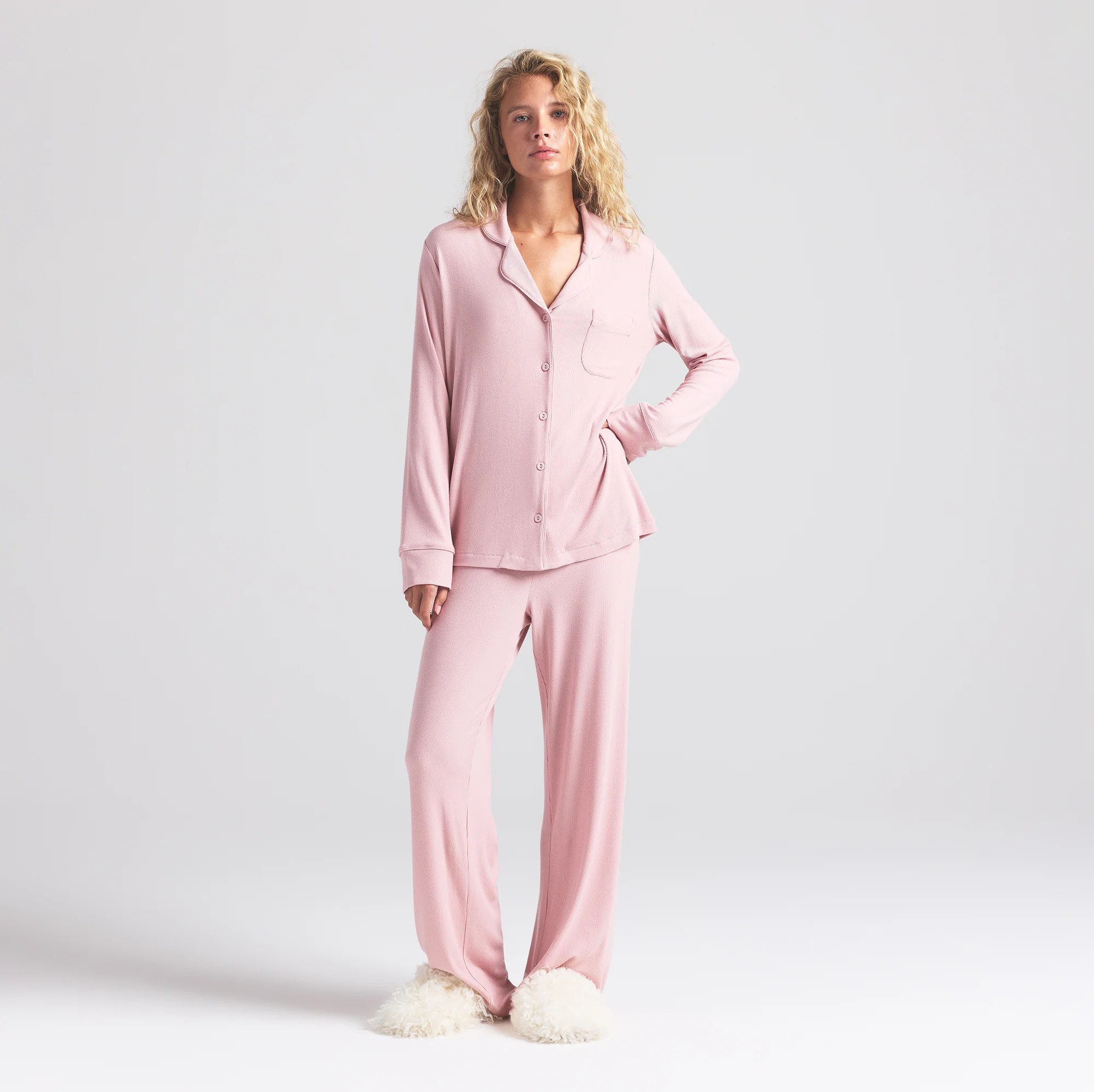 SKIMS Pajama Set | Pink | XL | Soft Lounge | SKIMS (US)