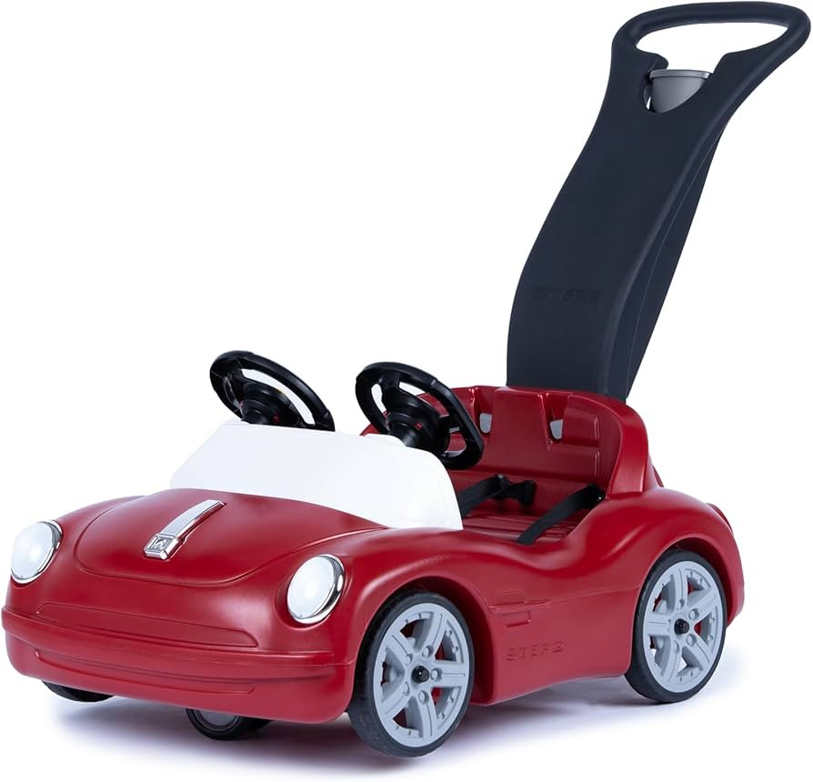 Step2 Side-by-Side Push Around Roadster, Kids Push Car, 2 Seat Ride On Car, Seat Belts & Horn, fo... | Amazon (US)