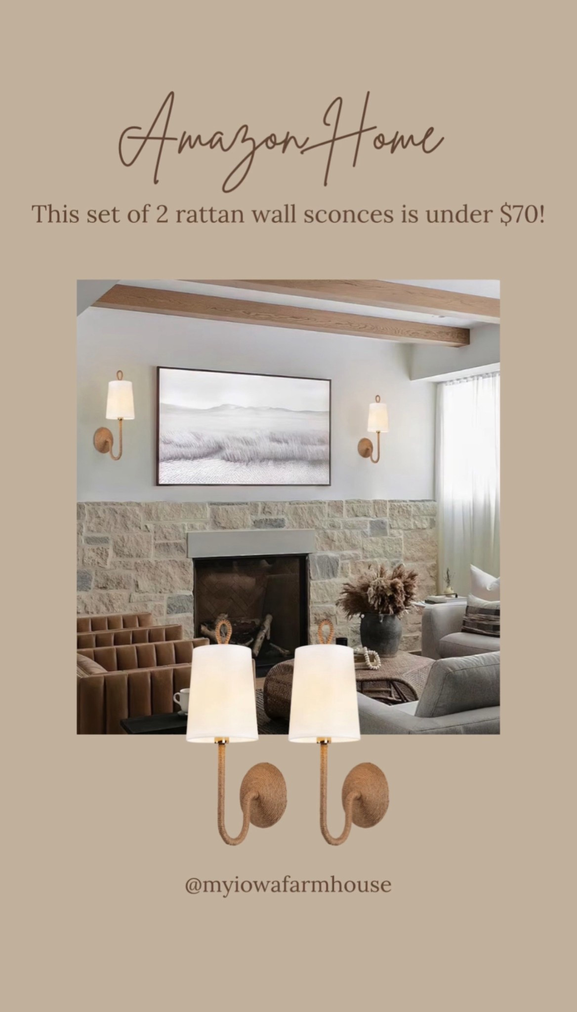 I can’t believe the price of this set of two rattan wall sconces. They are under $70 on Amazon! This is such a deal!

#LTKHome #LTKFindsUnder100