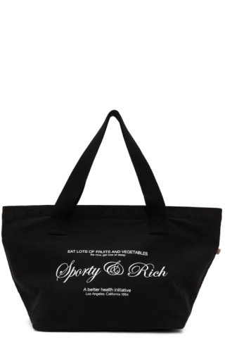 Black Script Logo Tote | SSENSE