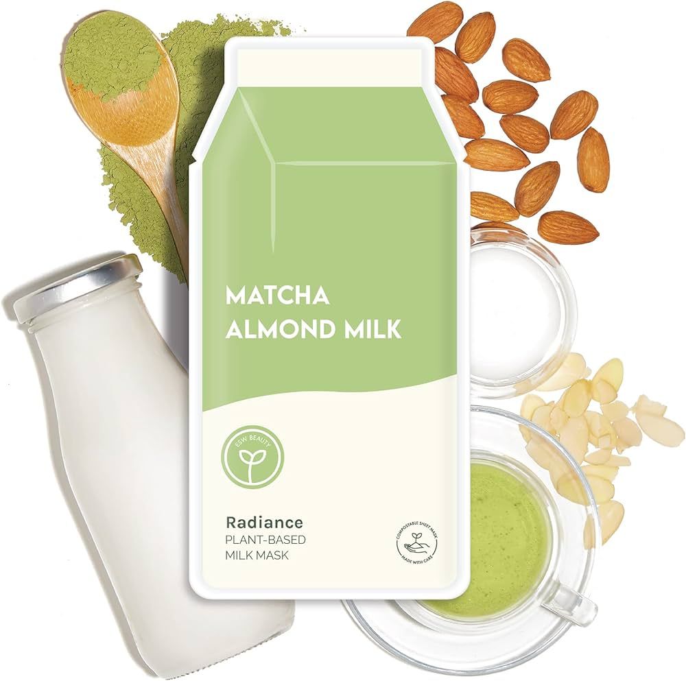 ESW Beauty Matcha Almond Milk Radiance Plant-Based Milk Mask | Amazon (US)