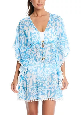 Bleu Rod Beattie Women's Sun Day Fun Day Chiffon Caftan Swim Cover Up, Medium | Belk