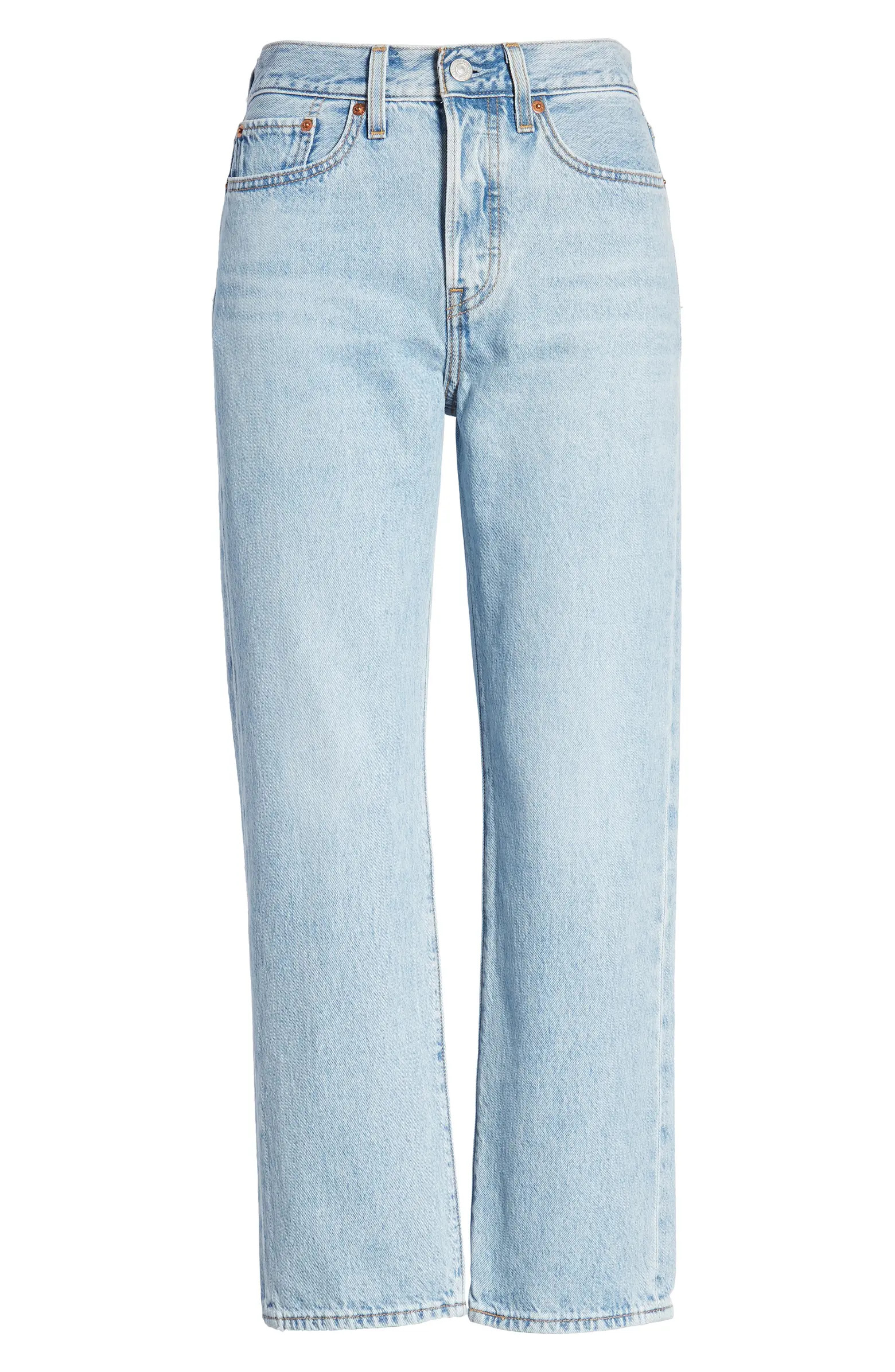 Wedgie High Waist Crop Straight Leg Jeans | Nordstrom