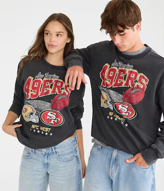 San Francisco 49ers Stadium Crew Sweatshirt | Aeropostale