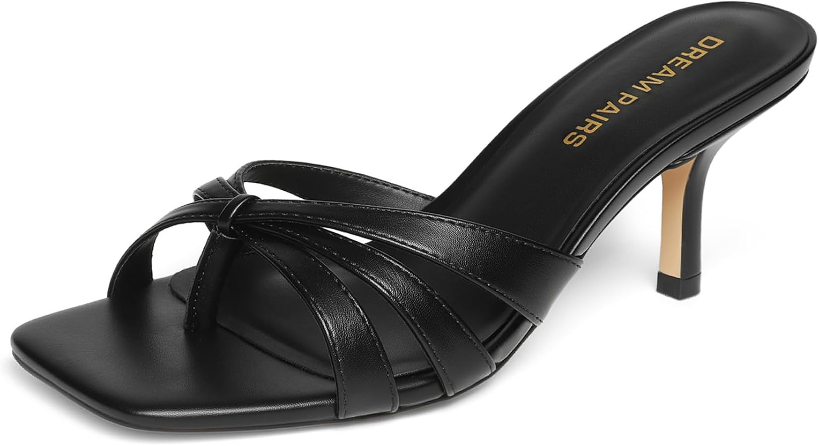 DREAM PAIRS Women's Strappy Kitten Heels 2.5 inch Stability Cute Flip Flops Thong Sandals with Cu... | Amazon (US)