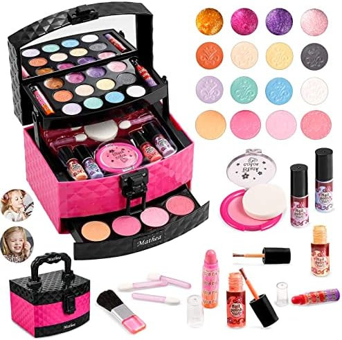 Mathea Real Makeup Girl Toys, Washable, Kids Makeup Kit for Girls, Makeup Set Cosmetic Beauty Set fo | Amazon (US)