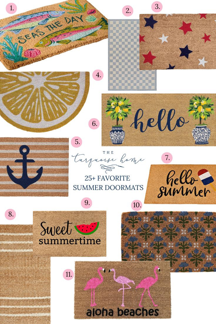 Love these summer doormat ideas for your primary home or vacation home! Love these for a lake house or beach house, too! 

 #LTKSeasonal #LTKHome
