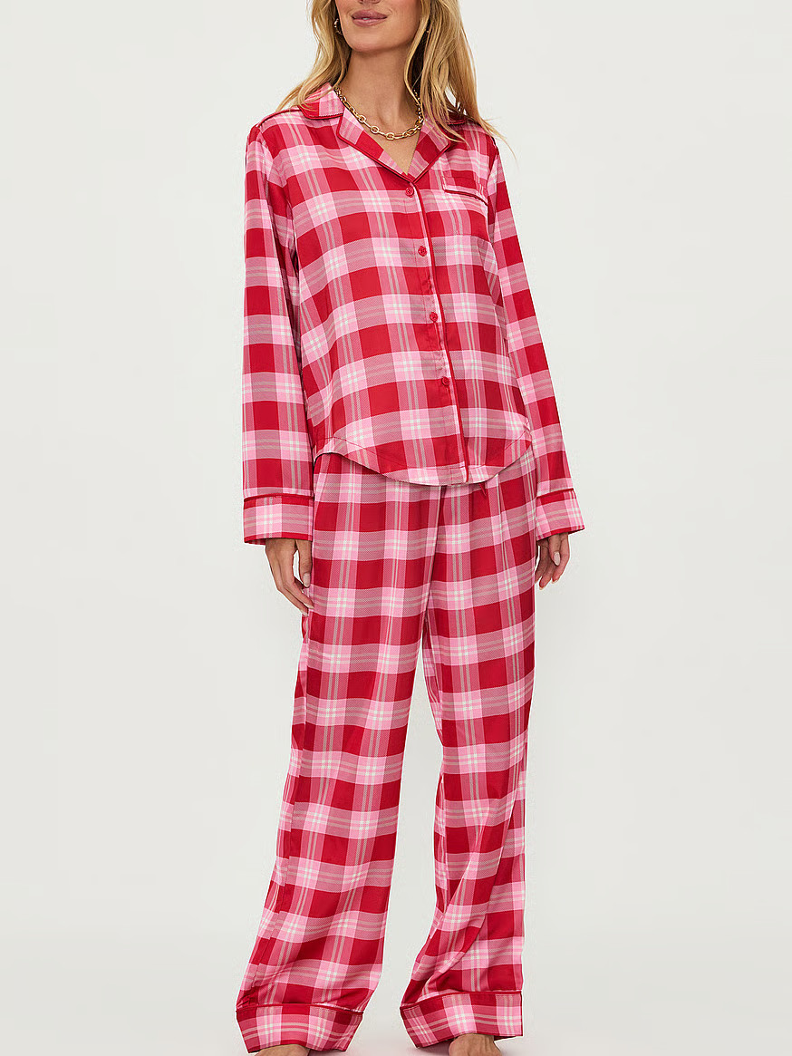 Buy Livy Top & Connie Pant Set, Candy Cane Plaid - Order Bottoms online - Victoria's Secret US | Victoria's Secret (US / CA )