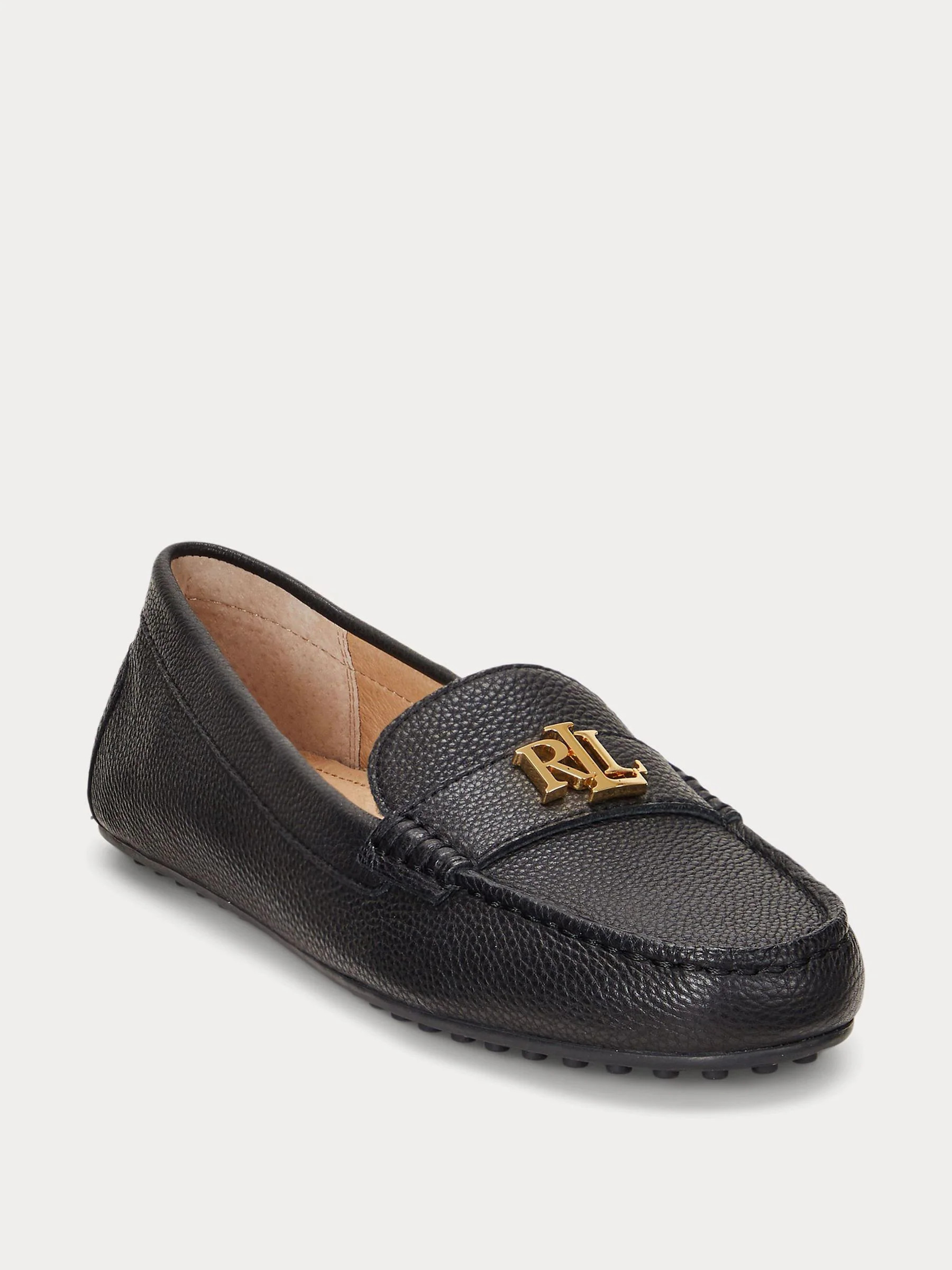 Lauren Ralph Lauren Lauren Ralph Lauren Barnsbury Pebbled Leather Loafer Shoes | Next EU