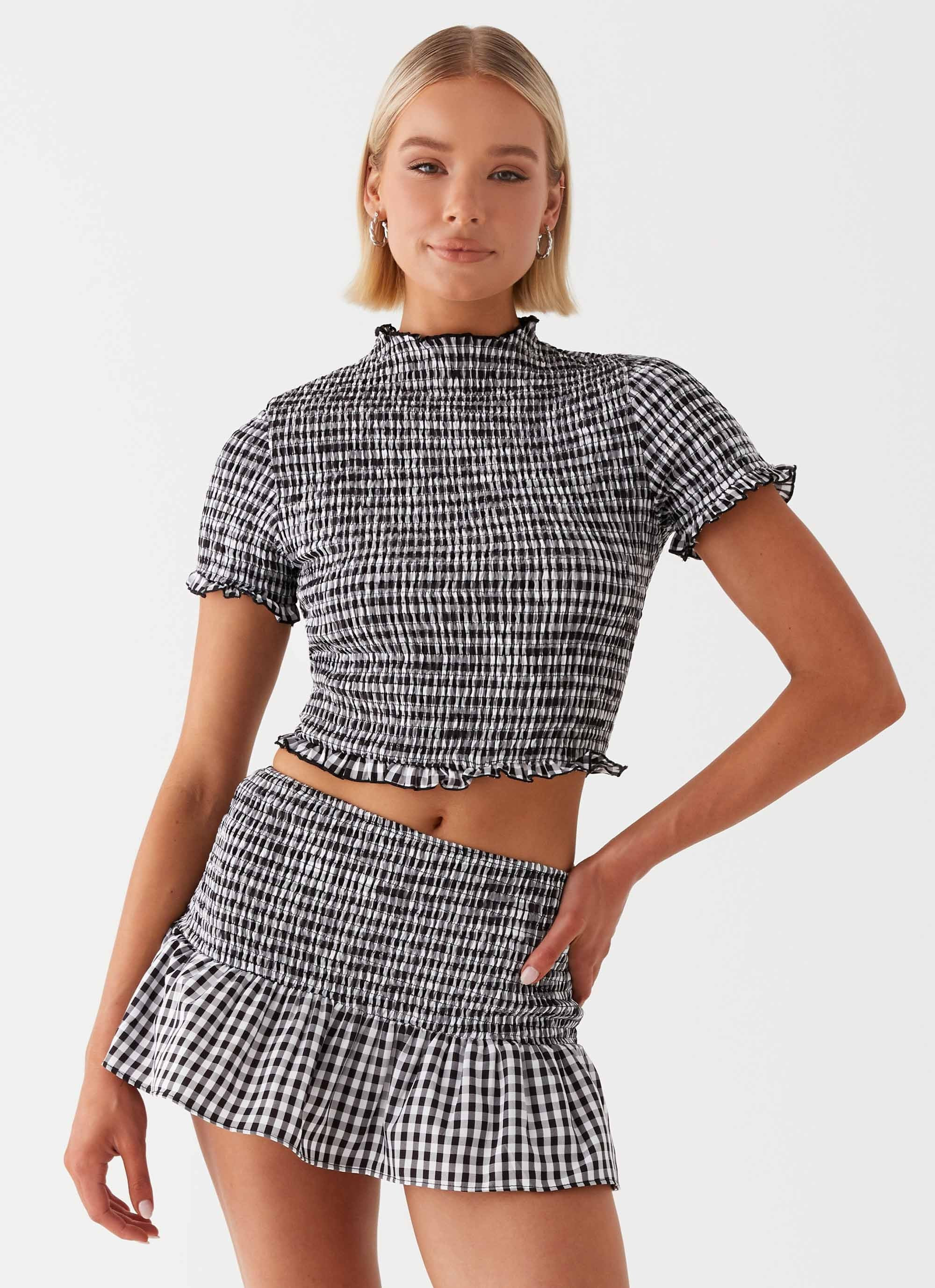 Sweetest Pie T-Shirt - Black Gingham | Peppermayo (Global)