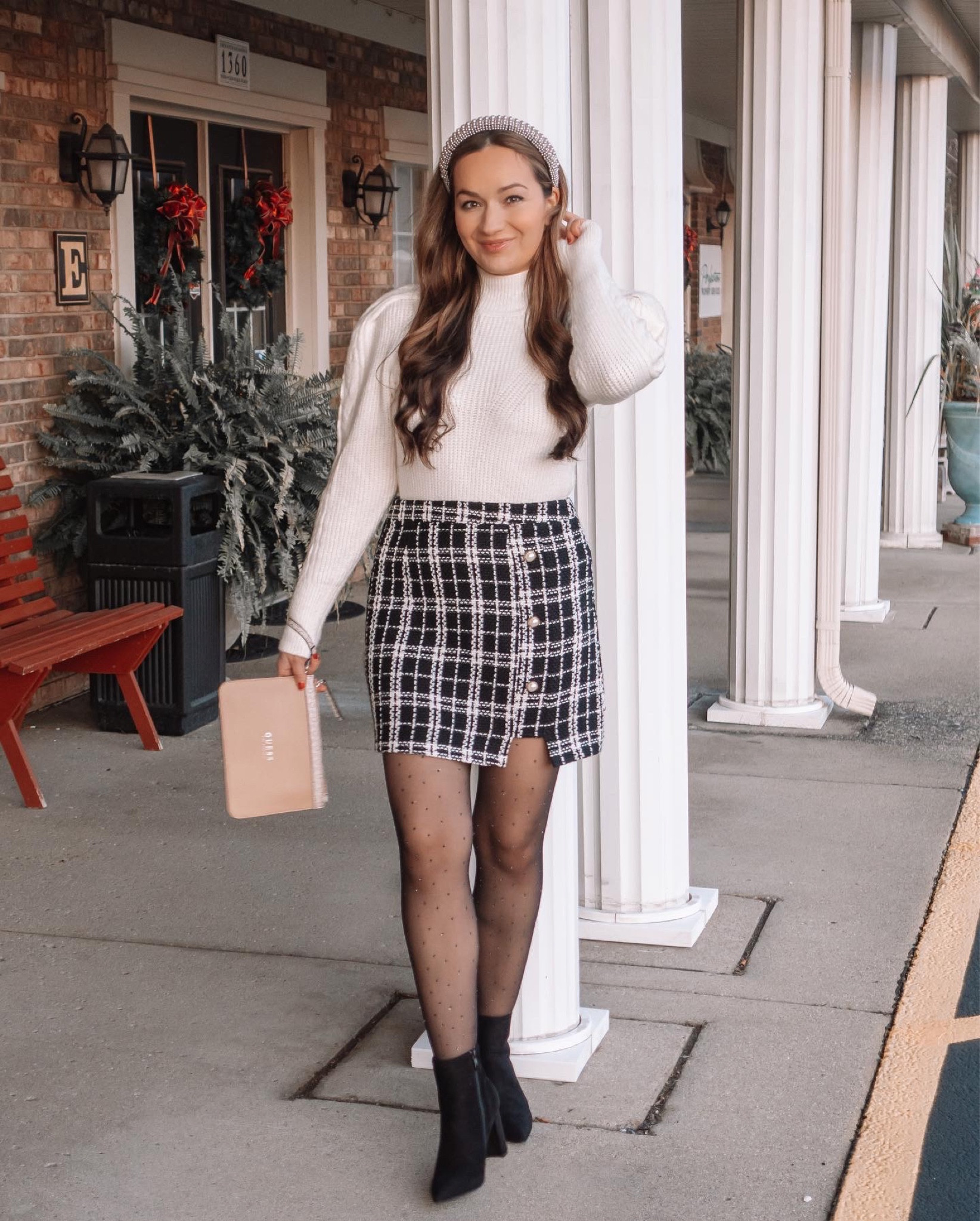 Holiday outfit 
I sized up in this tweed skirt, my sweater and ankle boots fit true to size and are from Amazon fashion 
Tweed outfit 

#LTKsalealert #LTKSeasonal #LTKunder50
