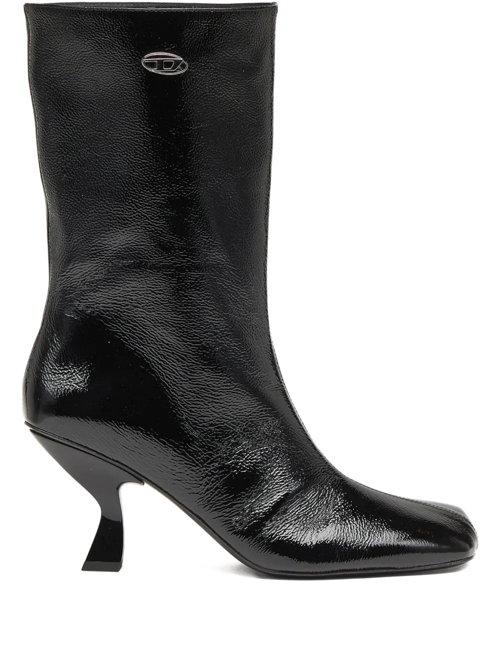 Diesel 75mm D-Amber square-toe sculptural-heel Boots | Black | FARFETCH UK | Farfetch Global