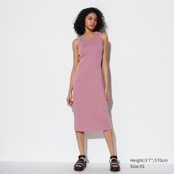 Ribbed Bra Sleeveless Dress | UNIQLO US | UNIQLO (US)
