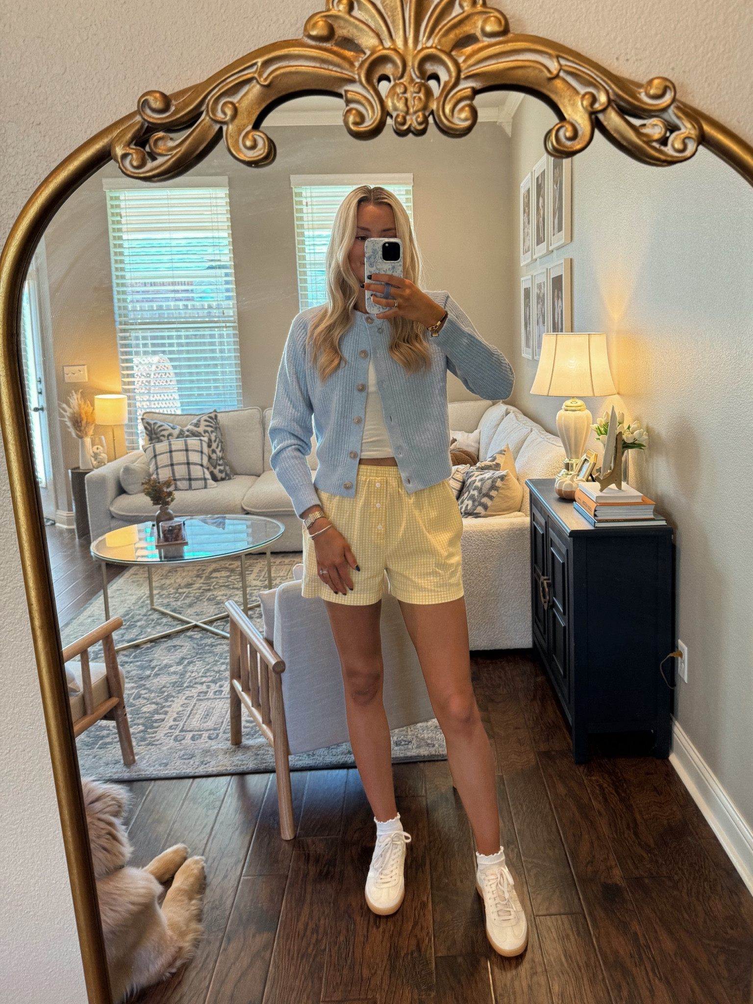 boxer short outfit 🩵💛

#LTKStyleTip #LTKFindsUnder50 #LTKSeasonal