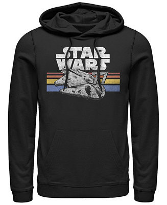 Men's Star Wars Vintage-Like Falcon Fleece Pullover Hoodie | Macy's