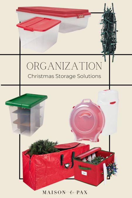 Try these simple storage solutions to making Christmas cleanup a snap! Wreath boxes, light storage, tubs, storage containers, Christmas tree storage, wrapping 

#LTKHoliday #LTKSeasonal #LTKhome