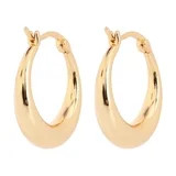 Amy and Annette 14K Gold Graduated Hoop Huggie Earring in 14K Yellow Gold Plated | Walmart (US)