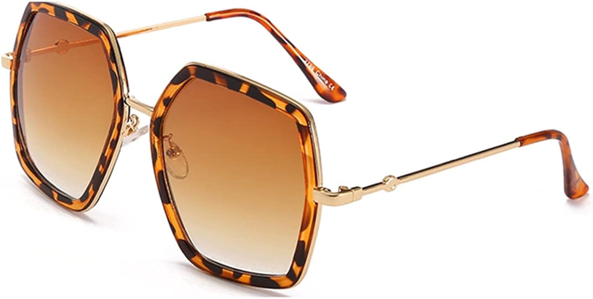 iKANOO Oversized Square Sunglasses for Women Hexagon Inspired Designer Style Shades | Amazon (US)