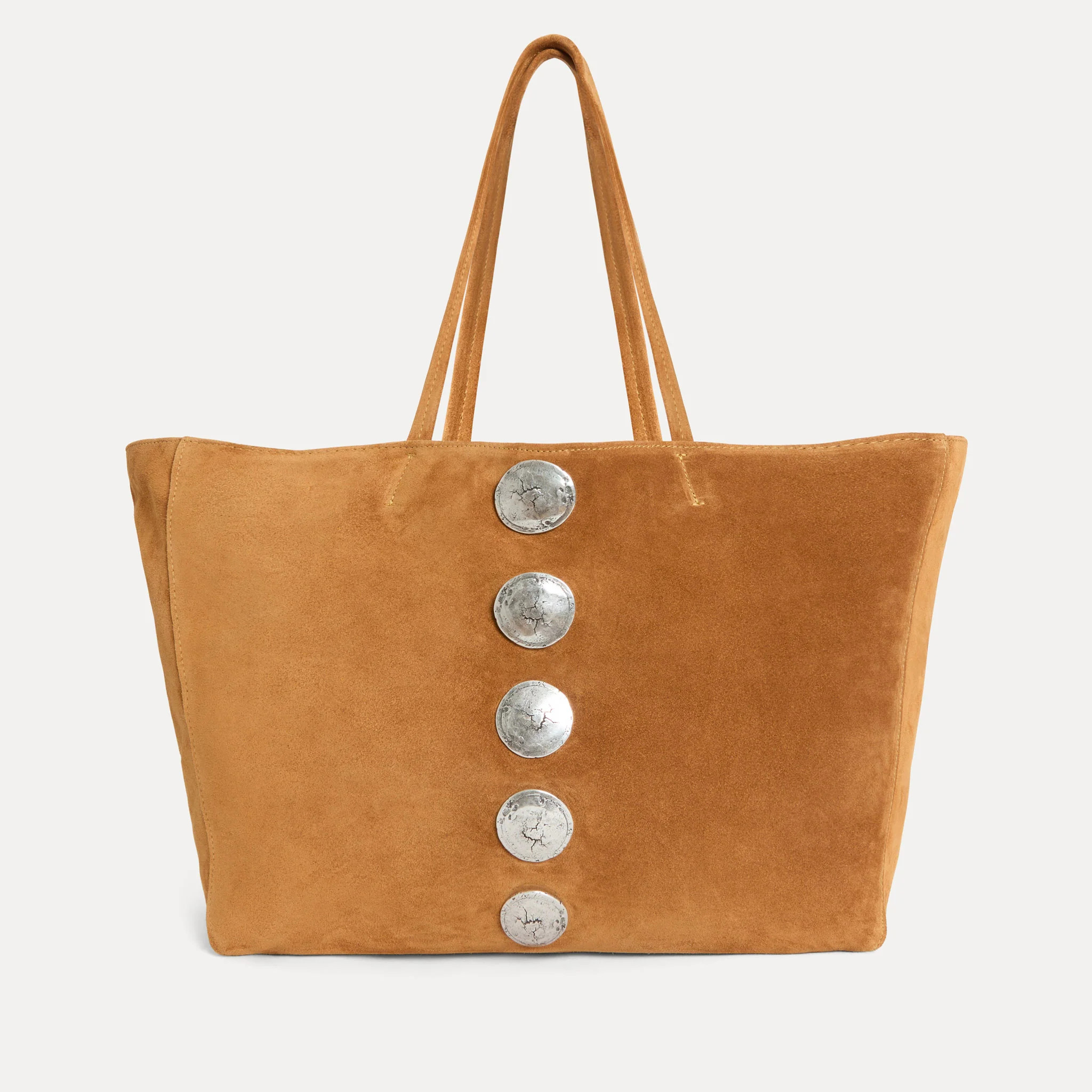 Gaia Tote Bag Tan Suede | Streets Ahead Inc