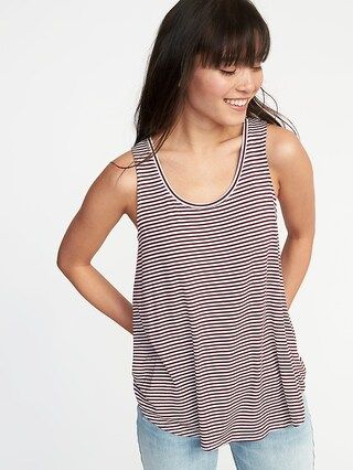 Old Navy Womens Luxe Swing Tank For Women Burgundy Stripe Size L | Old Navy US
